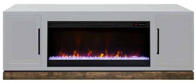 Legends Home Nora Barnwood/Jasmine White 81" Fireplace TV Console-0