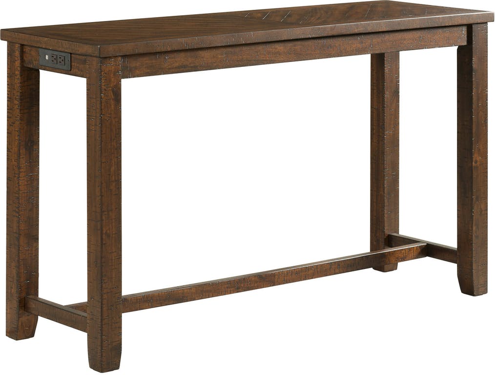 Elements International Jax 4-Piece Brown Occasional Bar Table Set