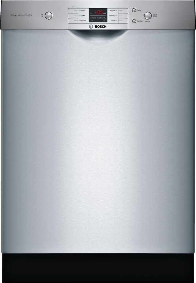 Bosch® 100 Series 24" Stainless Steel Built In Dishwasher-0