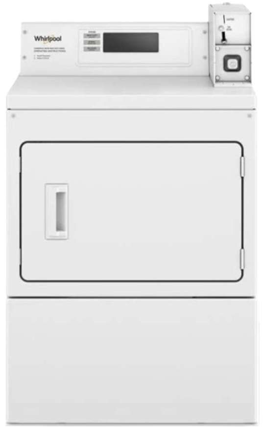 Whirlpool Commercial® 7.4 Cu. Ft. White Front Load Gas Dryer -0