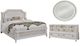 American WoodCrafters Switchgrass 3-Piece White Queen Panel Bedroom Set-0