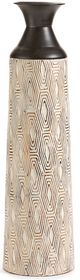 Giftcraft Beige/Black Small Vase-0