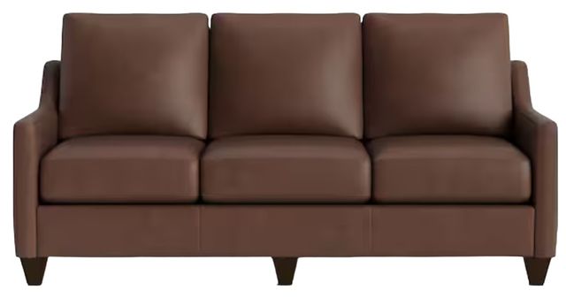 Bassett® Furniture Customizable Benchmade Premier Leather Slope Arm Sofa-1