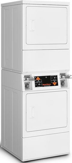 Speed Queen® Commercial 7.0 Cu. Ft. Dryer, 7.0 Cu. Ft. Dryer White Stack Laundry