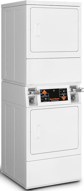 Speed Queen® Commercial 7.0 Cu. Ft. Dryer, 7.0 Cu. Ft. Dryer White Stack Laundry