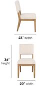 Flexsteel® Millwork 2-Piece Off-White/Umber Dining Side Chair Set-2