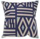 A & B Home Beige/Blue 18" Throw Pillow-0
