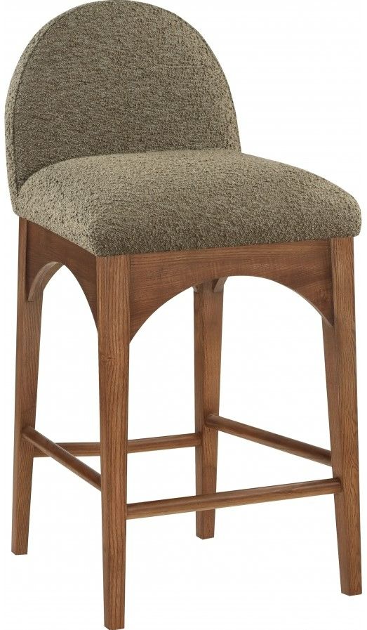 Meridian Furniture Waldorf Olive/Walnut Brown Counter Stool-0