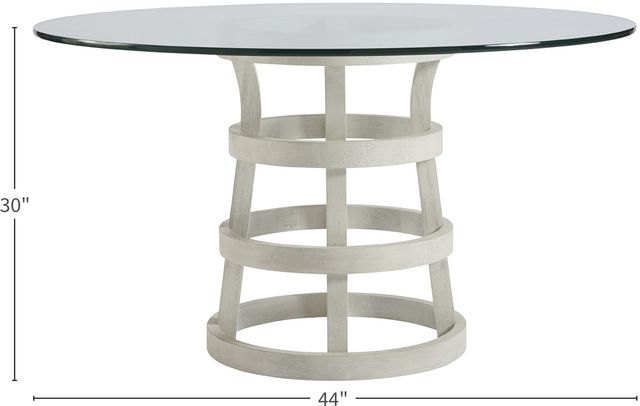 Universal Explore Home™ Escape-Coastal Living Home Glass Top 44" Dining Table with Sandbar Base-2