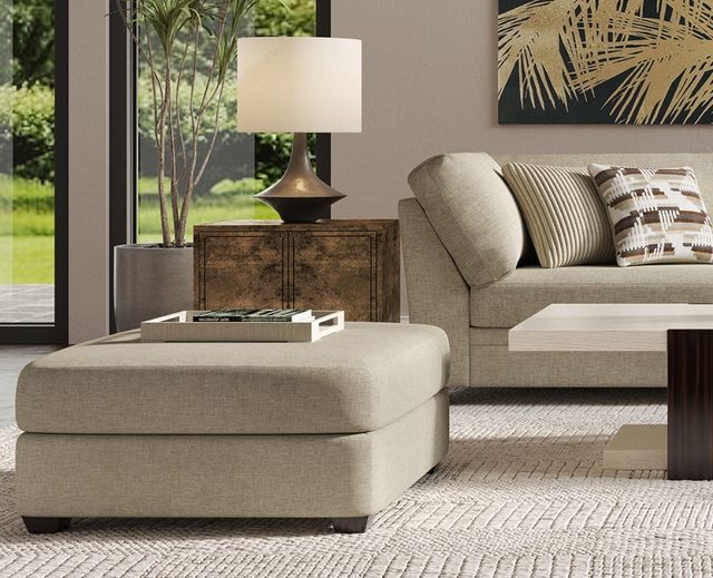Hughes Furniture® 13500 Vista Sand Ottoman-1