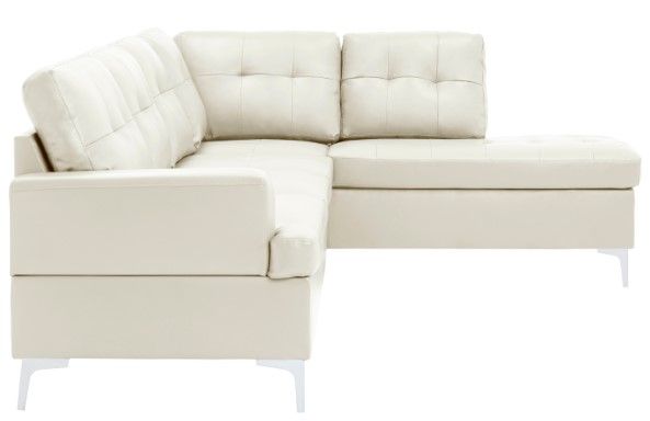 Homelegance® Barrington 3-Piece White Sectional Set with Right Chaise and Ottoman-3