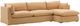 Dovetail Furniture Otis 2-Piece Yellow Right-Arm Facing Sofa Sectional and Chaise-0