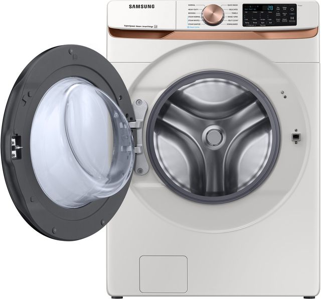 Samsung Ivory Front Load Washer & Gas Dryer Laundry Pair-3