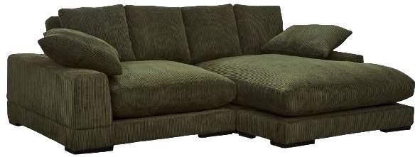 Moe's Home Collection Plunge 2-Piece Dark Green L-Shaped Sectional and Reversible Chaise-0