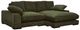 Moe's Home Collection Plunge 2-Piece Dark Green L-Shaped Sectional and Reversible Chaise-0