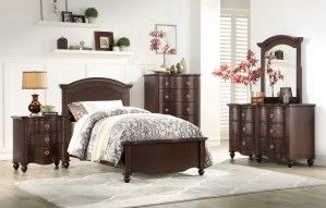 Mazin Furniture Meghan Espresso Twin Bed-2