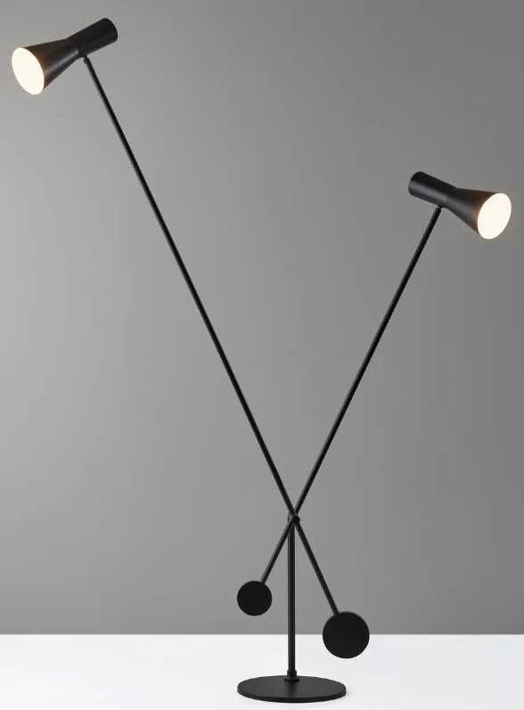 Adesso® Bond Black Floor Lamp-3