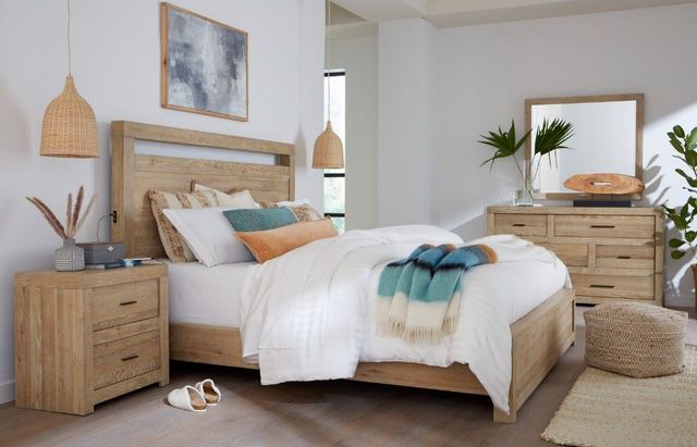 aspenhome® Modern Loft Khaki Eastern King Panel Bed-2