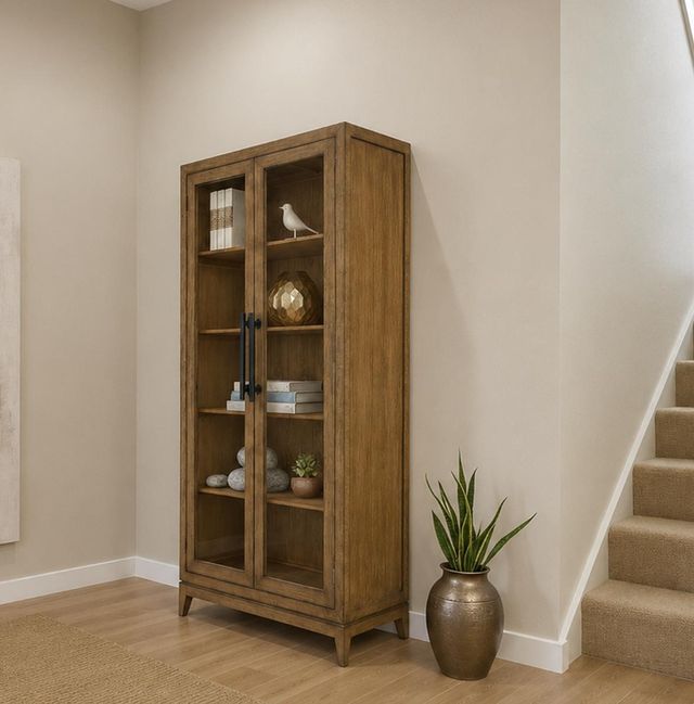 Nest Home Collections Lexington Antique Natural Tall Cabinet-1