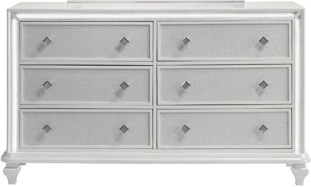 New Classic® Home Furnishings Stardust White Dresser and Mirror Set-3