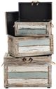 Crestview Collection Nantucket 3-Piece Blue Trunk Set-3