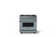 Viking® 5 Series 36" Novembery Sky Pro Style Dual Fuel (LP) Range with Polished Chrome Trim-0