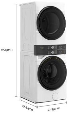 Whirlpool® White Electric Laundry Center, 5.2 Cu Ft. Washer, 7.4 Cu. Ft. Electric Dryer-2