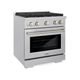 ZLINE 30" Satin Stainless Steel Pro Style Gas Range with 8 Burner Cooktop-3