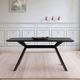 Armen Living Margot Dark Gray Dining Table with Black Metal Base -4