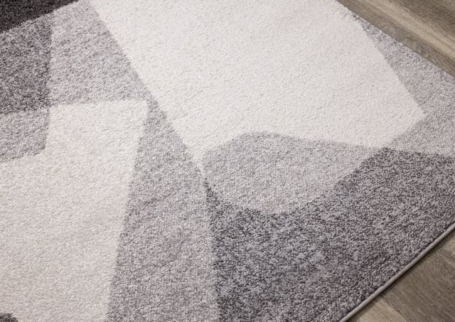 Kalora Interiors Focus Grey White Geometric Shapes 5'3" x  7'7" Rug-1