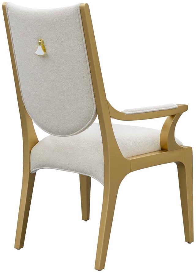 Michael Amini® Scotts Square Light Champagne Dining Arm Chair-3
