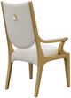Michael Amini® Scotts Square Light Champagne Dining Arm Chair-3