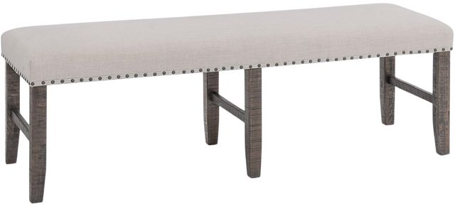 Jofran Inc. Willow Creek Beige/Chocolate Brown Dining Bench-0