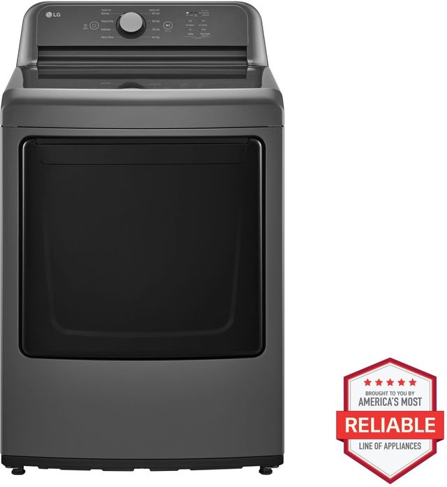LG 7.3 Cu. Ft. Monochrome Gray Front Load Electric High Efficiency Dryer™-2