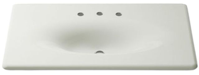 Kohler Iron/Impressions® Dune 37" Widespread Enameled Cast Iron Vanity Top with Integrated Oval Sink-3