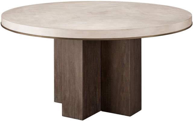 Universal Explore Home™ Erinn V x Universal Topanga Silver Fox Round Dining Table with Otter Base-0