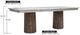 International Furniture Direct Sahara Cream Rectangular Dining Table with Brown Base-1