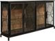 Harp & Finial® Black/Clear Glass Reading Sideboard-0
