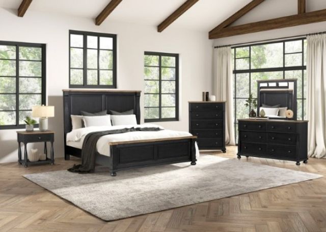 Furniture of America® Neue Mills Farmhouse Black/Rustic Oak Chest-1