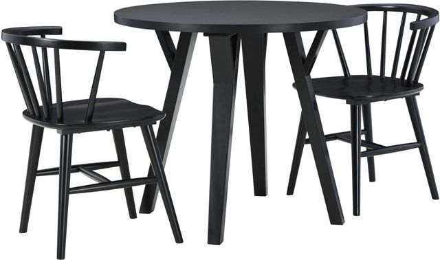 Signature Design by Ashley® Otaska Black Round Dining Table-3