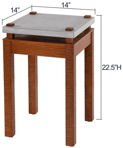 Stylecraft Cement Gray and Zebra Cherry Plant Stand-2