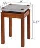 Stylecraft Cement Gray and Zebra Cherry Plant Stand-2