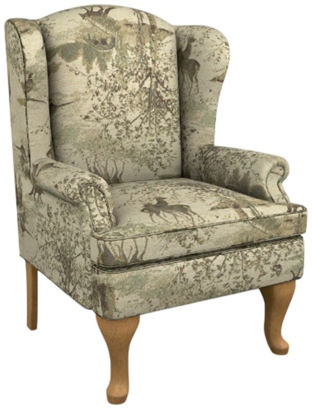Best® Home Furnishings Customizable Sylvia 31'' Wing Back Chair with Honey Birch Legs-0
