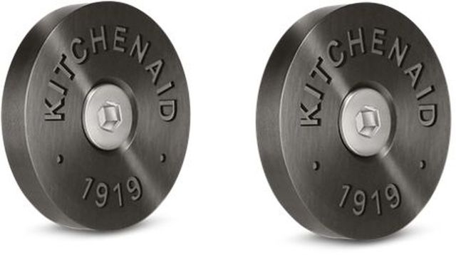KitchenAid® Set of 2 Black Commercial-Style Range Handle Medallion Kit-1