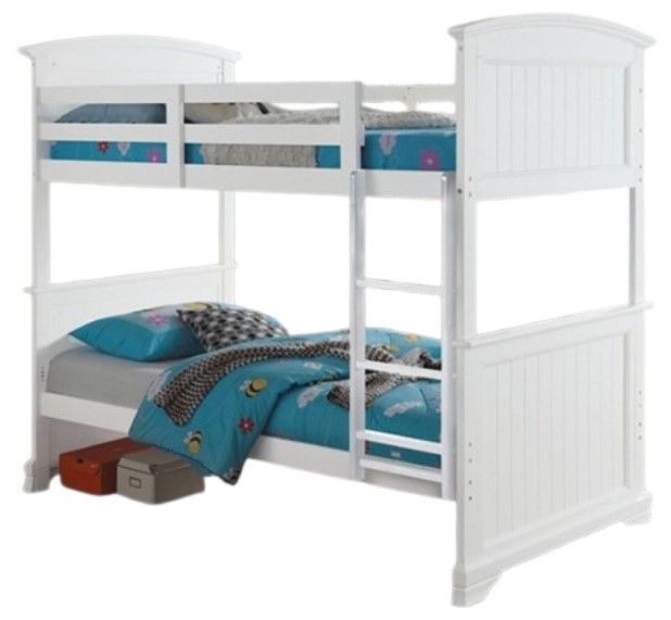 Furniture of America® Albano White Twin Over Full Bunk Bed-0