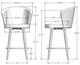 Amisco Benson Black Coral/Silverpoint Swivel Counter Stool-4
