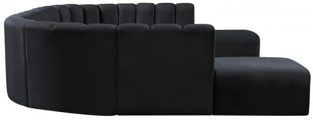 Meridian Furniture Arc 10-Piece Black Velvet Sectional-2