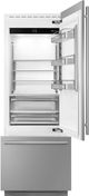 Smeg Universal 30" 14.7 Cu. Ft. Stainless Steel Built-In Bottom Freezer Refrigerator-1