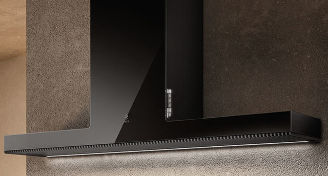 Elica Iconic Series Haiku 36" Black Glass Wall Mounted Range Hood-1