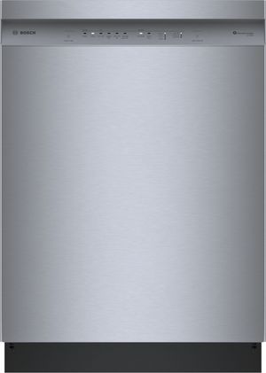 front view of the Bosch® 100 Series 24" Stainless Steel Front Control Built In Dishwasher